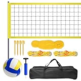 WildFun Volleyballnetz Set,Outdoor Volleyball Komplettset für Garten &...