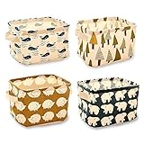 sinzau Aufbewahrungskorb, 4-Teiliges Set, Faltbare Aufbewahrungsbox aus...