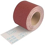 Shineboc Schleifpapier Rolle Körnung 120, 93 mm x 10 m Schleifleinen Rolle...