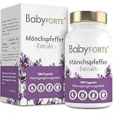 BABYFORTE® Mönchspfeffer Kapseln - 180 Stück - Premium: 10:1 Extrakt -...