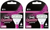 Wilkinson Sword Quattro for Women Sensitive Rasierklingen für Damen...