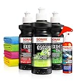 Politur Set: Sonax ExCut 05-05 + Ex 04-06 + OS 02-06 (je 250ml) + Sonax...