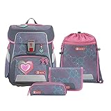 Step by Step Schulranzen-Set Space Glitter Heart Hazle, 5-teilig,...