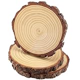 CHEUKYIU 3 Stücke 18-20 cm Unvollendete Holzkreise Natur Holzscheiben...