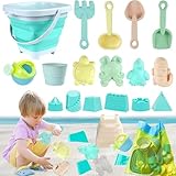 VEEKAY Sandspielzeug Strandspielzeug Kinder,18 Stück Sandspielzeug...