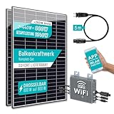 PIANETA Balkonkraftwerk 1140W Bifaziale gesamtleistung 880W / 800W mit EWAY...