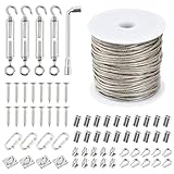 70 Pcs Kit Drahtseil, PVC Coated, 7x7, 30m Stahlseil 2mm mit ösen, 4...