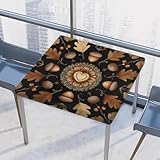 Mexpekil Quadratische Tischdecke mit Herbstblättern, Mandala, 86 x 86 cm,...