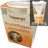 Fruchtfliegenfalle-Lebendfalle Trapango® wiederverwendbar ✓, Made in...
