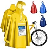 Premium Regenponcho Fahrrad wasserdicht SEHR GUT GETESTET - Regencape...