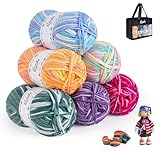 ilauke Handstrickgarn, 6 Stücke Acryl Wolle zum Stricken, 50g Acryl Wolle...