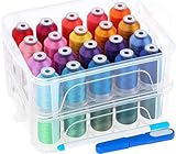 New brothread 40 Brother Farben 500m Maschine Stickgarn mit durchsichtiger...