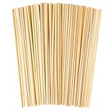 100 Stück Holzstab Rundholz Holzstäbchen Rund Unbehandelte Naturholz...