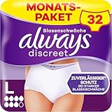 Always Discreet Inkontinenz-Höschen Plus Für Frauen, L, 32 Höschen,...
