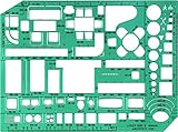 Linex 1263S Möbel-Schablone für Architekten, für Grund- und...