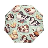 GAIREG Niedlicher kompakter Regenschirm in Entengrün, leicht,...