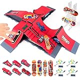 Finger-Skateboard-Rampe für Kinder, Ketiee 6-in-1 Finger-Skate-Park-Set...