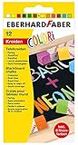 Eberhard Faber 526012 - Tafelkreide Colori, 12 Kreiden in Basic und...