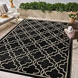 Cekene Outdoor Teppich Wasserdicht Schwarz 150x245cm Terrasse Teppich...