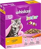 Whiskas Junior Trockenfutter Huhn, 5x800g (5 Packungen) - für...
