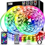 Keepsmile LED Strip 30m, RGB LED Streifen with Remote & Bluetooth APP...