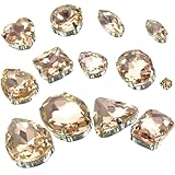 POPETPOP 50 Stück Glas Strasssteine zum Aufnähen mit Krallenform für...