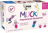KREUL 23051 - Mucki Fingerfarbe für Königskinder, 6 x 50 ml in Weiß,...
