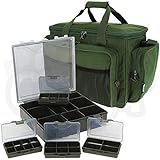 NGT Grün Karpfenangeln Isoliert Carry All Sporttasche mit 5-Fach Tackle...