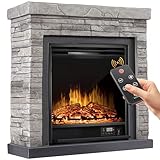KESSER® Elektrokamin Standkamin - Kamin elektrisch mit LED...