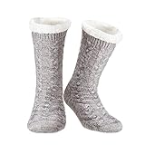 SIHOHAN Kuschelsocken Herren, Dicke Pantoffel Socken Rutschfeste Super...