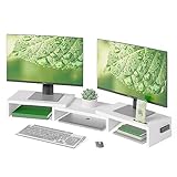 BONTEC Dual Monitor Stand Riser, Desktop Monitorständer mit...