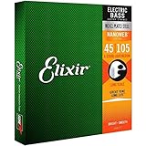 Elixir® 14077 Saiten Nickel-Wound 4-str. E-Basssaiten mit NANOWEB®...