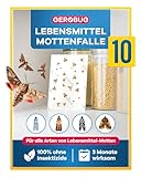 GEROBUG Lebensmittelmotten-Falle - 10 x geruchlose Pheromonfalle zum Fangen...