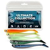 VEYCVLA Fishing Gummifische Zander Set 10 cm 5 Stück Farben Gummiköder...