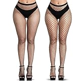 YOGINGO 2 PCS Netzstrumpfhose Schwarz, Fishnet Stockings Strümpfe...