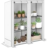 Outsunny Mini-Gewächshaus mit 3 Ebenen, mit verstärkter PE-Abdeckung,...