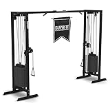 SUPRFIT - Kabelzug Fitness Kraftstation für zuhause inkl. Steckgewichte...