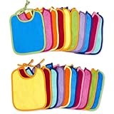 KiGATEX 20 x Babylätzchen aus 100% Baumwolle - Verstellbare Lätzchen -...