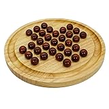 GICO Holz Solitär Spiel - Solitaire/Einzelgänger D23cm Brettspiel aus...