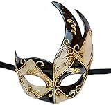 Lannakind Handgefertigte Venezianische Maske Augenmaske Colombina Ballmaske...