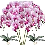 HinyoCo 5 Künstliche Phalaenopsis-Blumen ,80 cm Künstliche Orchidee...