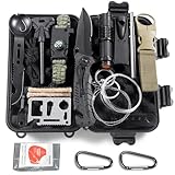Graxury 13 in 1 Survival Kit Mehrzweck-Survival-Kit, Erste-Hilfe-Set für...