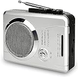 AM/FM Tragbares Taschenradio und Sprach-Audio-Kassettenrekorder,...