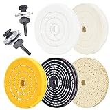 QZATACAEN 4' 100mm Polierscheiben mit 1/2' 12.7mm Dornloch mit 2 Sätzen...