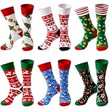 Lounwee Weihnachtssocken Herren Crew Socken Männer & Frauen bunte...