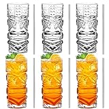 Transparente Tiki-Gläser, Set mit 170-400 ml, moderne...