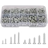 535 Stück Holzschrauben Set Selbstschneidende für Holz & Kunststoff (M2...