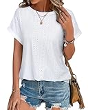 Bodhi talk Bluse Damen Sommer: Bluse Damen Elegant Kurzarm - Atmungsaktiv...