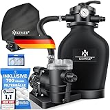 KESSER® Sandfilteranlage Sandfilter+700g Filterbälle ersetzen 25kg...