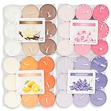 72 Teelichter 4x18 Stück Lavendel Rose Vanille Orange Duftkerzen Deko...